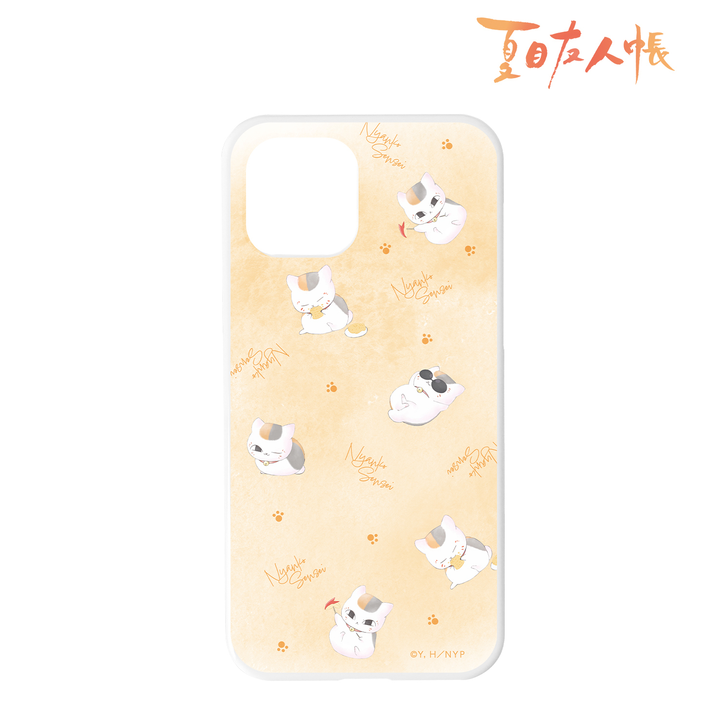 夏目友人帳_(対象機種/iPhone 13/14)_ニャンコ先生 デフォルメAni-Art iPhoneケース ダイダイ