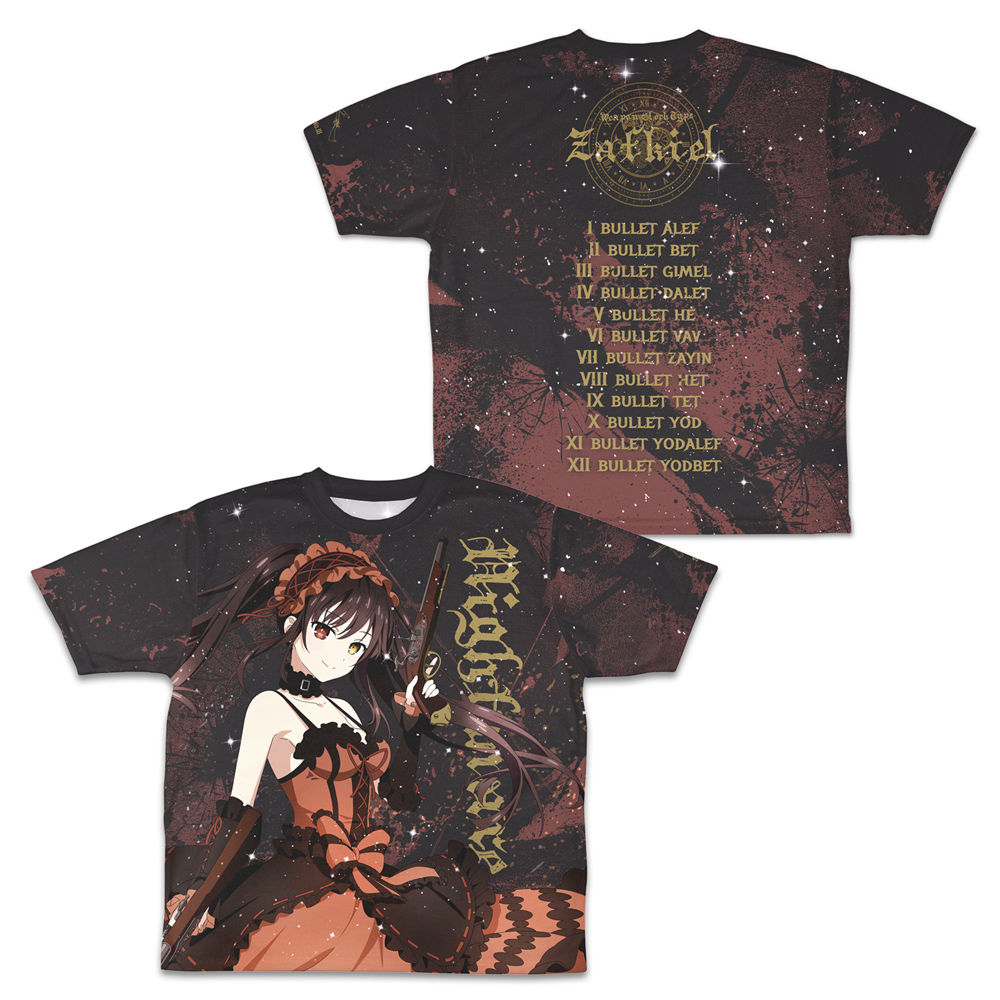 デート・ア・ライブ?_Lサイズ_【ナイトメア】時崎狂三 両面フルグラフィックTシャツ