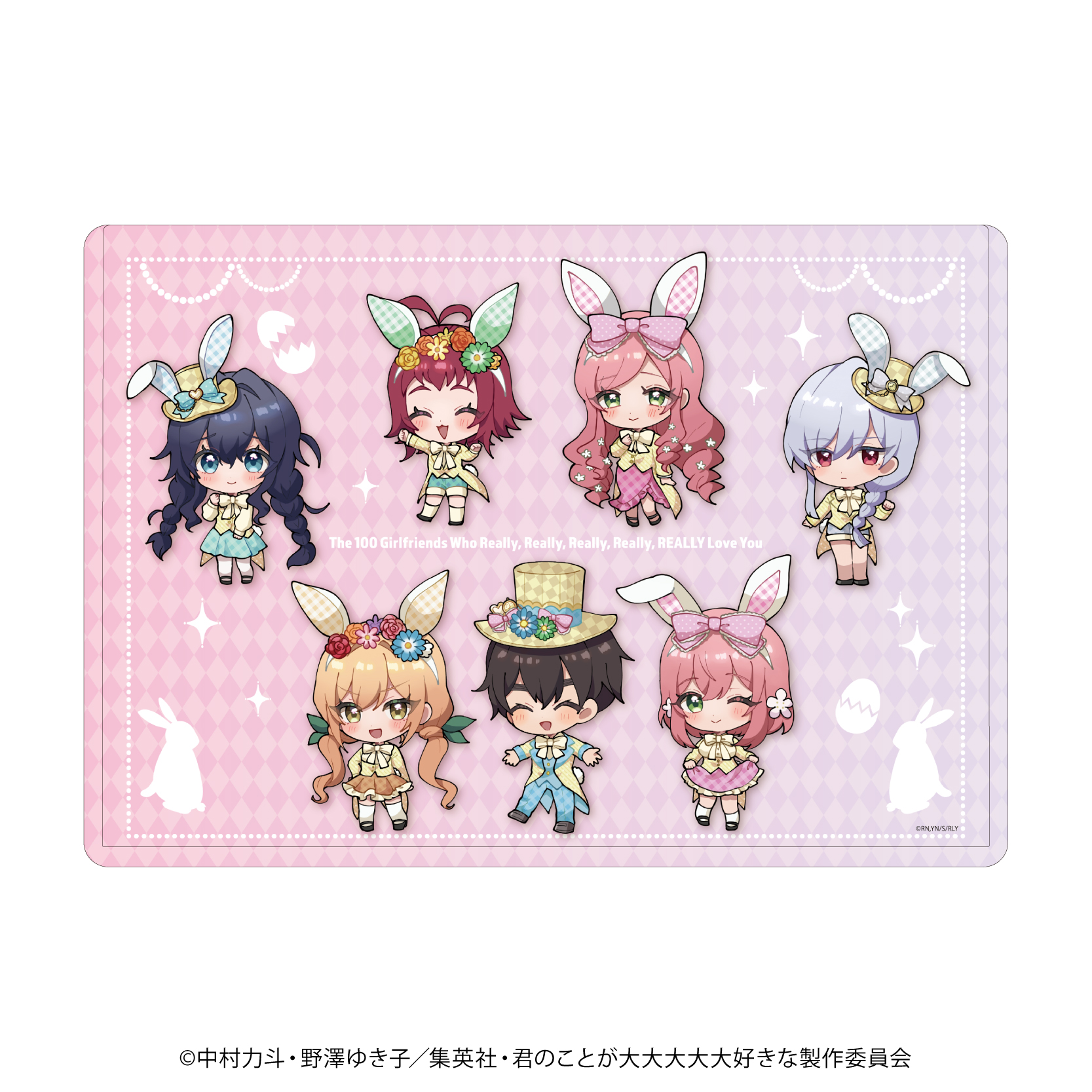君のことが大大大大大好きな100人の彼女_キャラクリアケース02/集合デザイン(ミニキャライラスト)