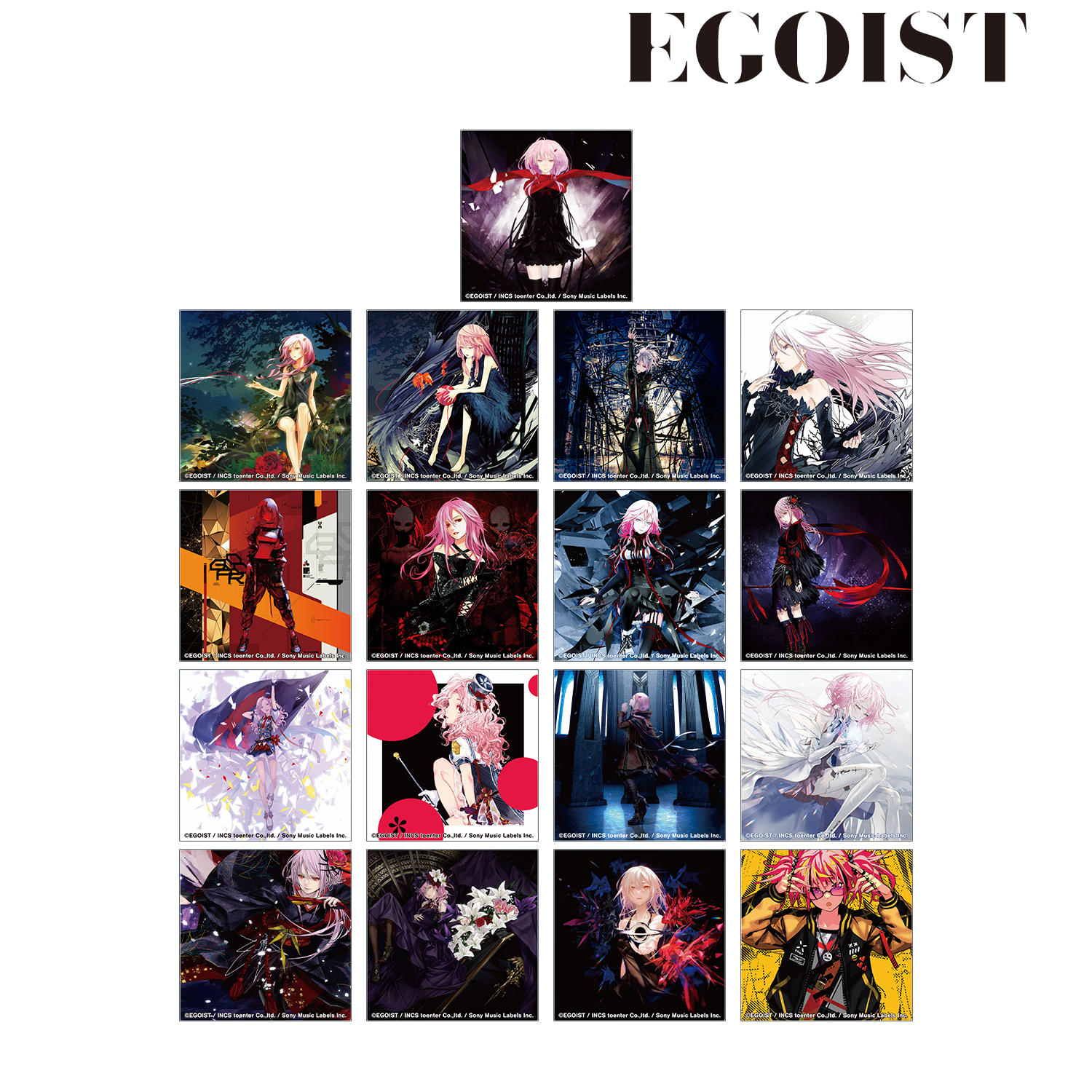 EGOIST_EGOIST ジャケットイラスト トレーディングアクリルカード(単位/BOX)【コンプリートBOX/17パック⼊り】