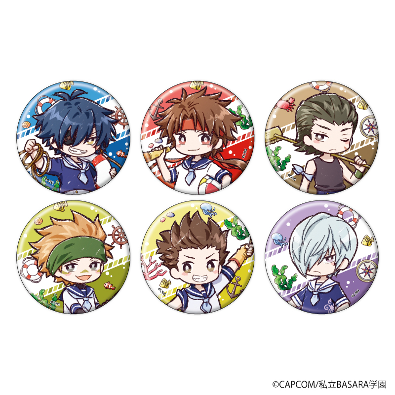 学園BASARA_缶バッジ23/マリンver. BOX(全6種)(グラフアートイラスト)【コンプリートBOX/6個入り】