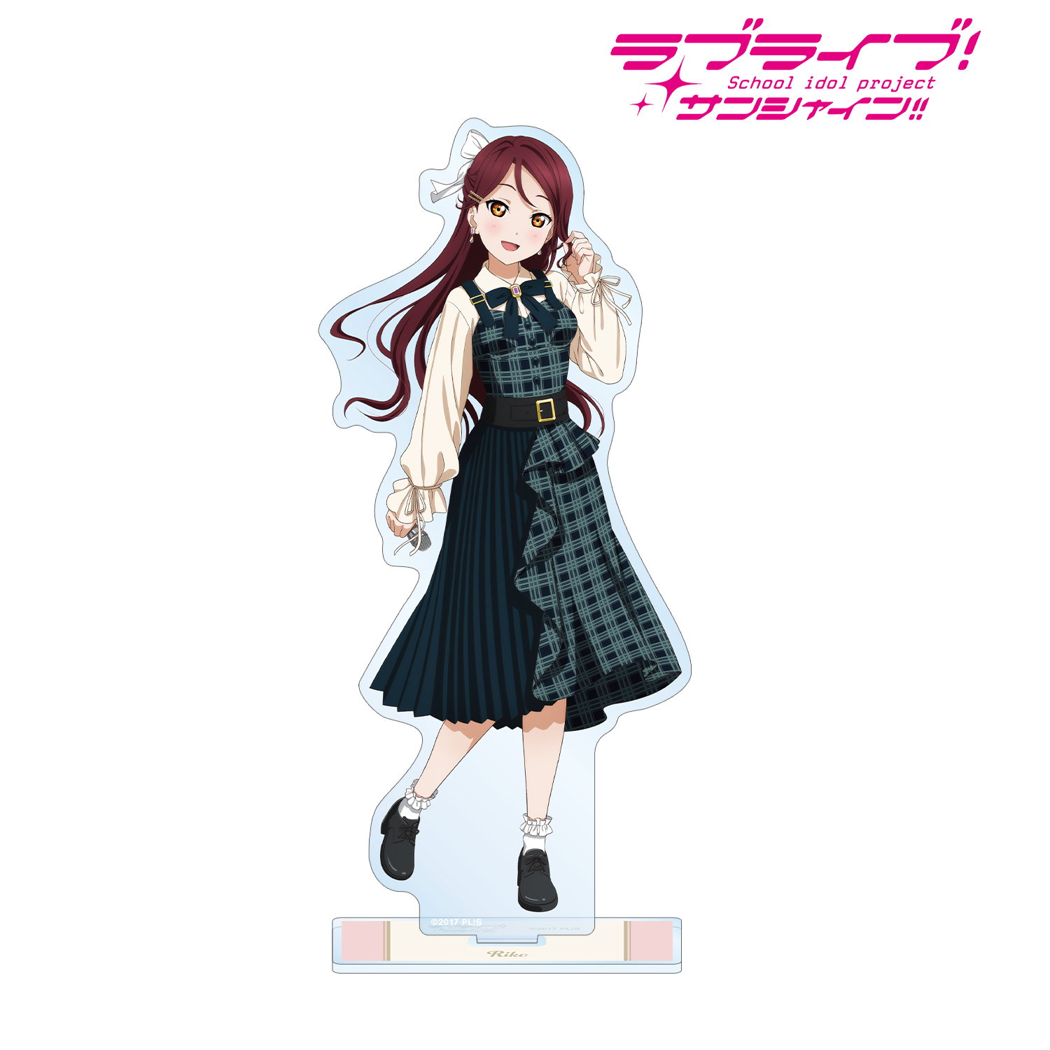 ラブライブ！サンシャイン!!_描き下ろし 桜内 梨子 チェックワンピース衣装ver. BIGアクリルスタンド