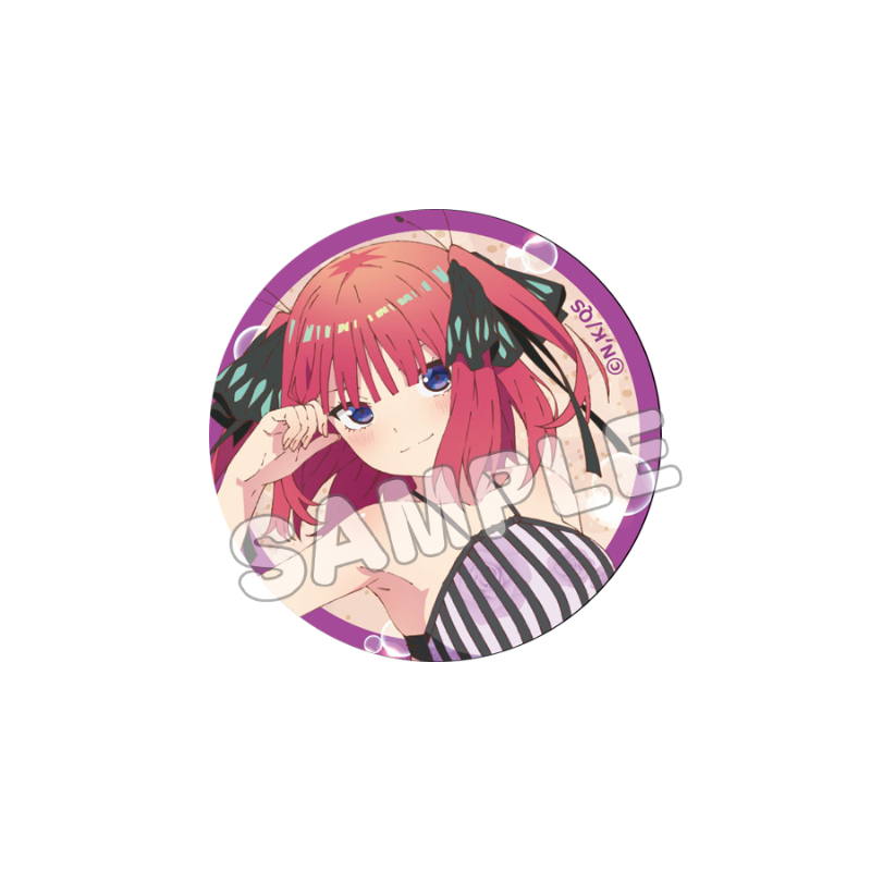 五等分の花嫁∽_描き下ろし缶バッジ(水着)／中野二乃