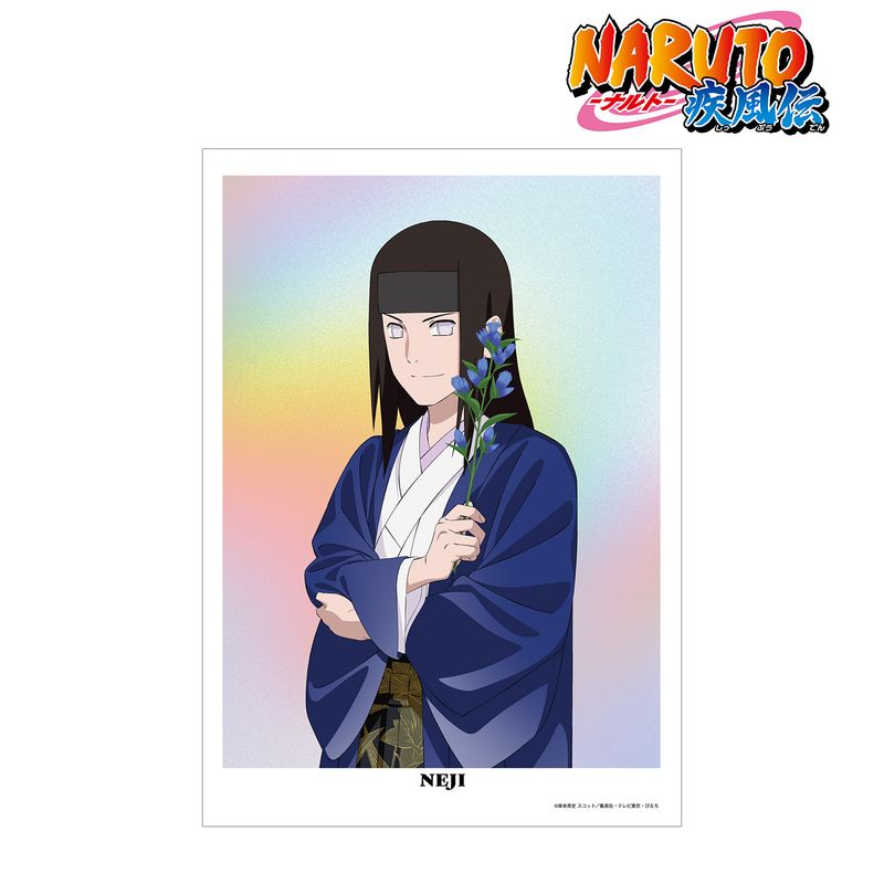 NARUTO-ナルト- 疾風伝_描き下ろし 日向ネジ A3マット加工ポスター