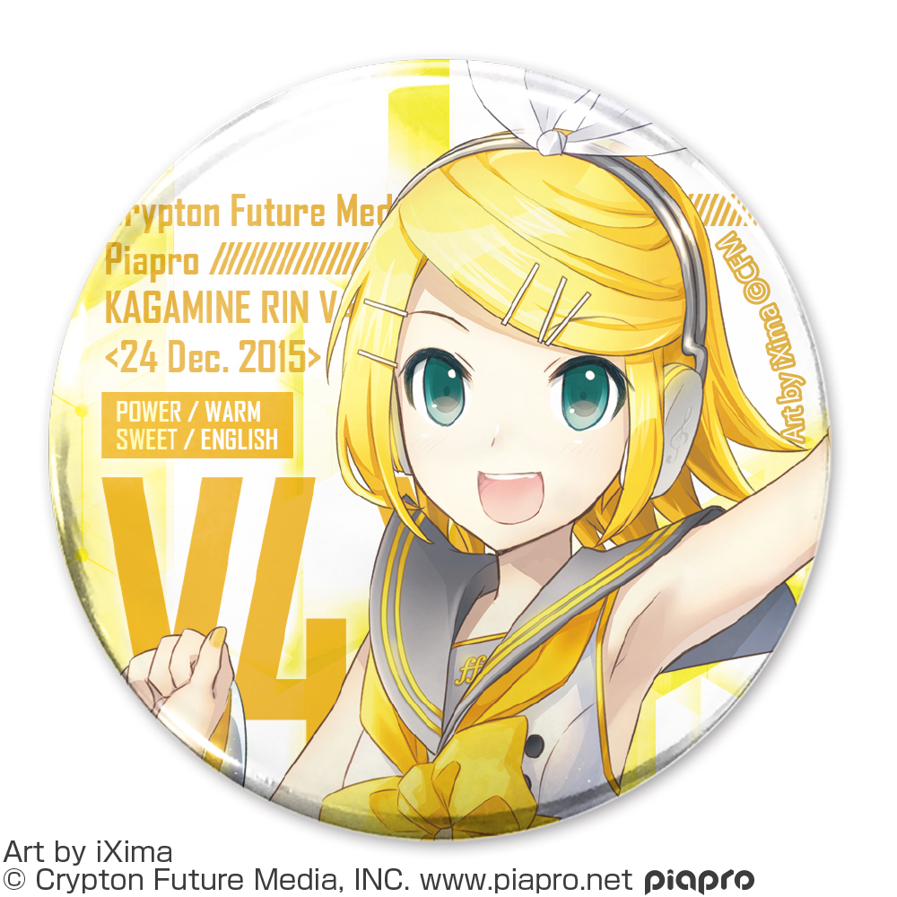 ピアプロキャラクターズ_鏡音リン V4X 65mm缶バッジ