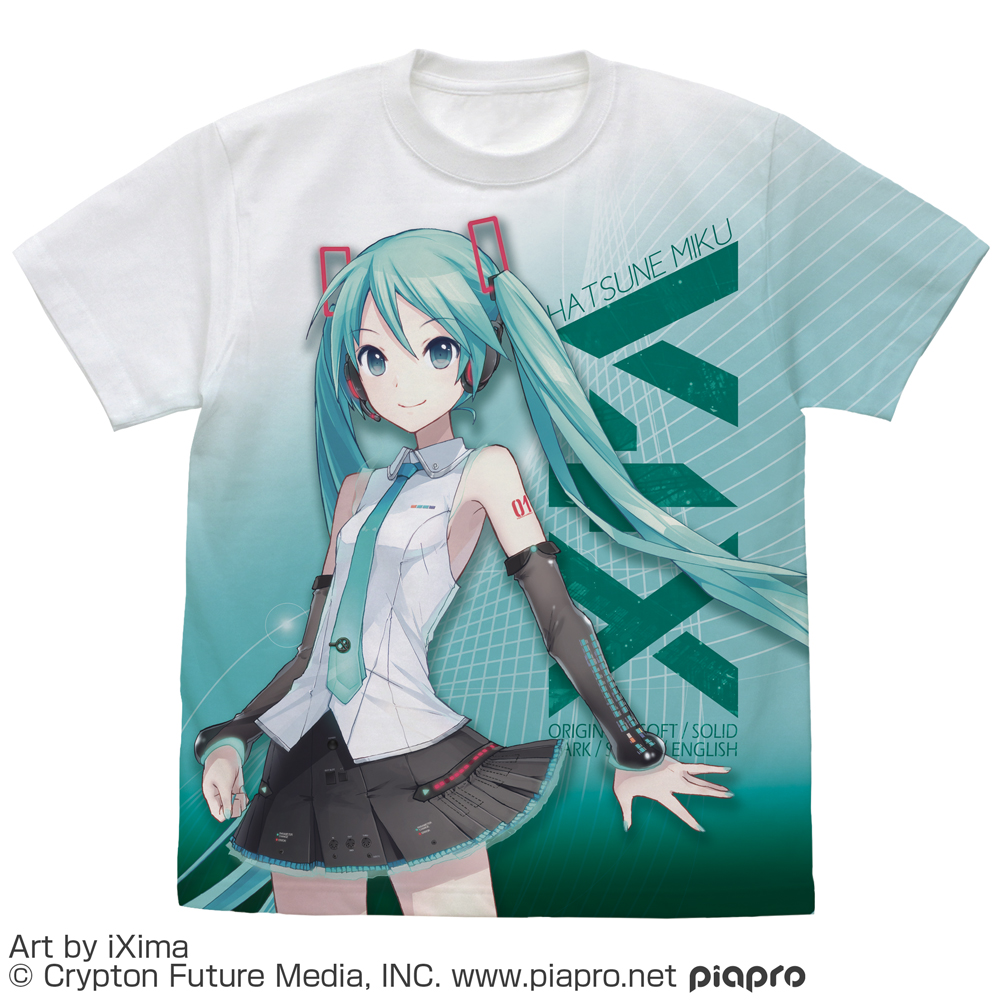 初音ミク V4X_Lサイズ_フルグラフィックTシャツ/WHITE