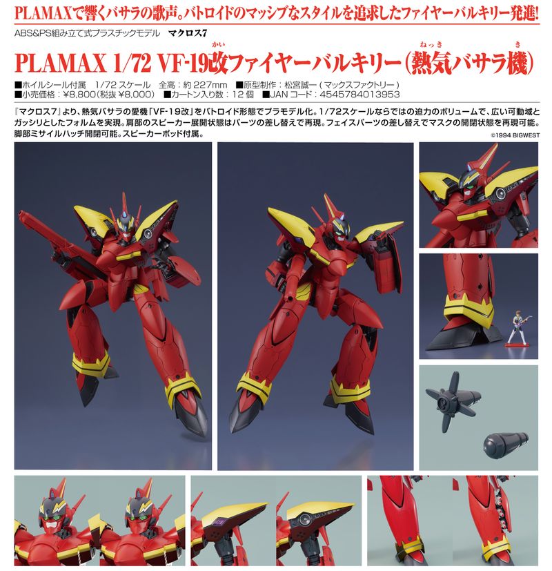 マクロス7_PLAMAX 1/72 VF-19改ファイヤーバルキリー(熱気バサラ機
