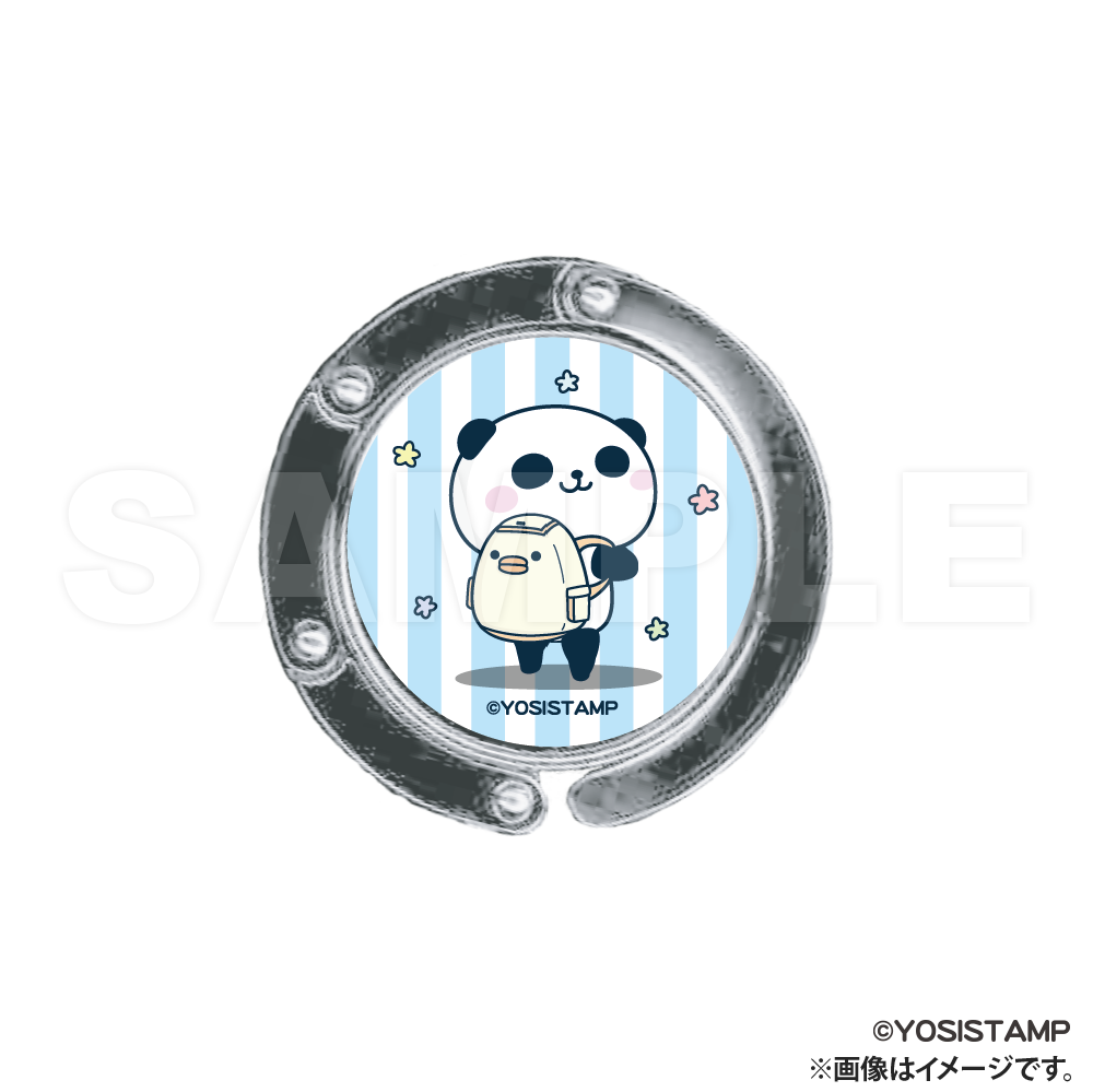 ヨッシースタンプ_クリップ式バッグハンガー_パンダさん