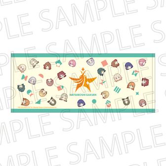 学マス　　フェイスタオル 学園アイドルマスター_総柄フェイスタオル | アイドルマスター