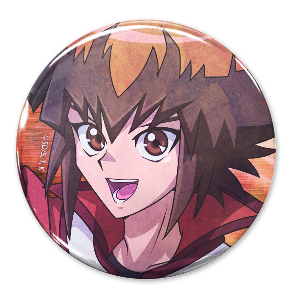 遊☆戯☆王デュエルモンスターズGX_65mm_描き下ろし 遊城十代 缶バッジ オフモードの決闘者Ver.