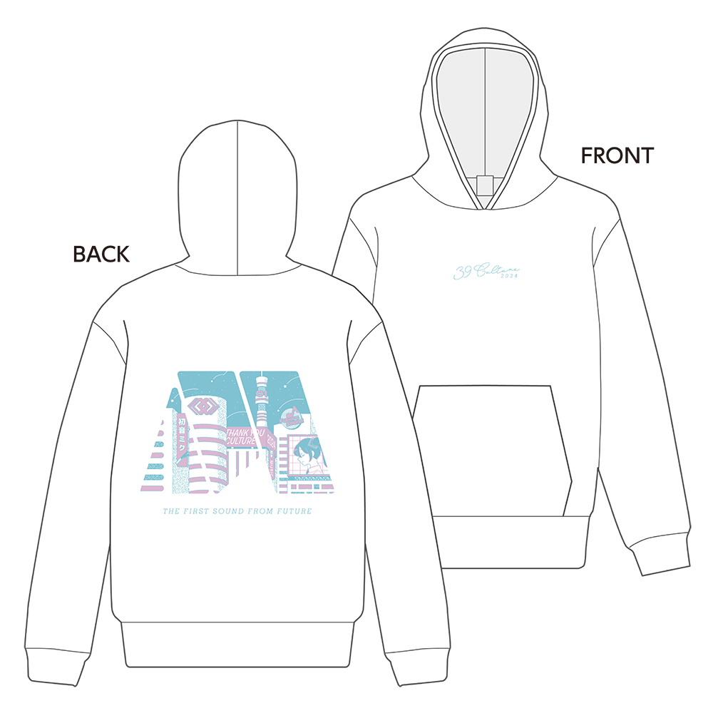 初音ミク_XLサイズアート パーカー