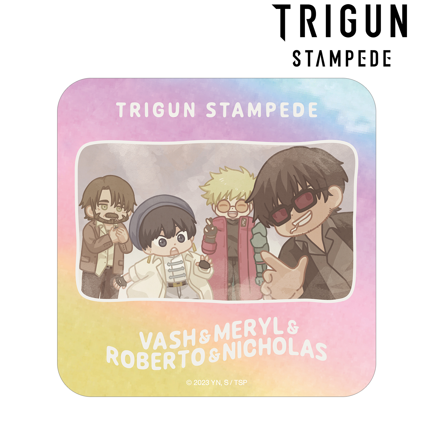 TRIGUN STAMPEDE_集合 ゆるコマ オーロラステッカー