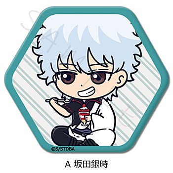 【通販 人気】 銀魂_六角形缶バッジ A 坂田銀時 | 公式グッズ・公式ライセンス ピンズ・ピンバッジ・缶バッジ