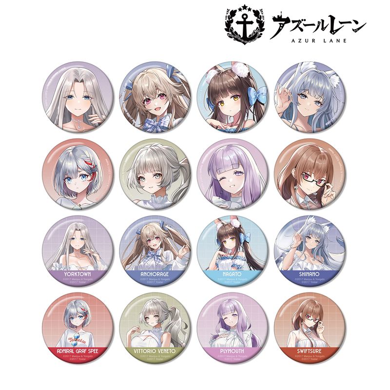 アズールレーン　ブレマートン　缶バッジ アズールレーン_描き起こし サマーファッションver. トレーディング缶