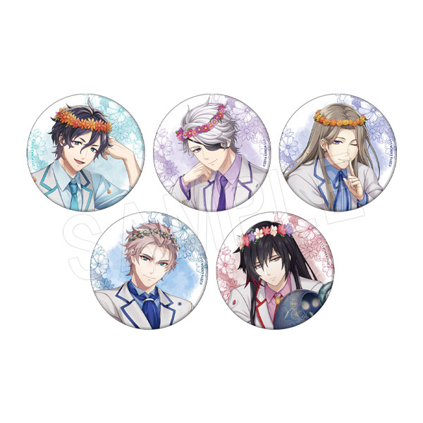 文豪とアルケミスト_トレーディングマット缶バッジ Flower Crown Ver.【BOX／5個入り】