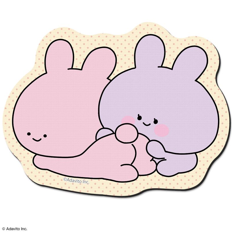 あさみみちゃん_ラバーマウスパッド デザイン02(あさみみちゃん&あね