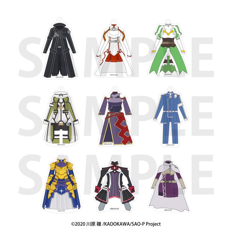 ソードアート・オンライン_トレーディング衣装キーホルダー 【BOX／9個