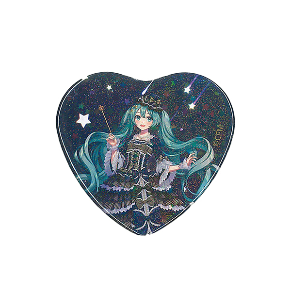 BABY, THE STARS SHINE BRIGHT × 初音ミク はつねミク ハート型缶バッジ