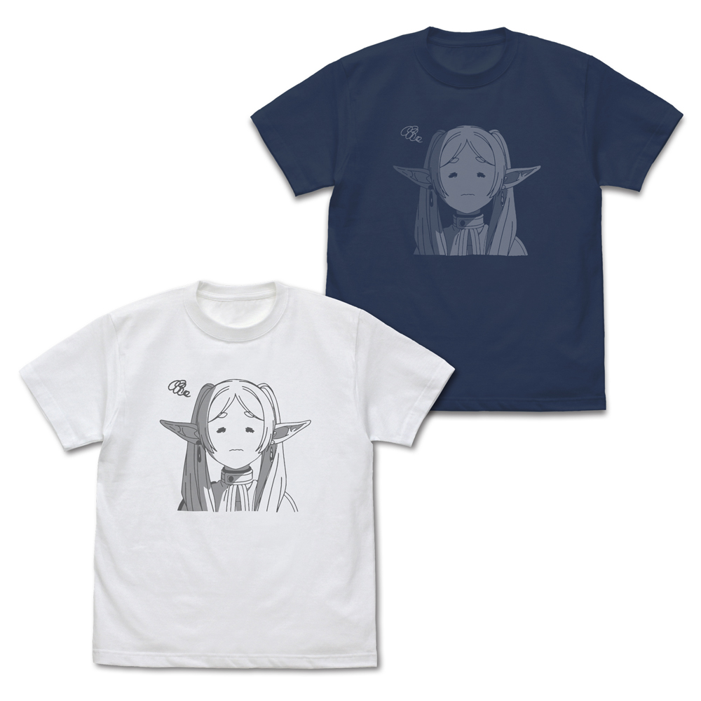 葬送のフリーレン_Lサイズ_フリーレン フェイス Tシャツ すごく嫌そうな顔ver./SLATE