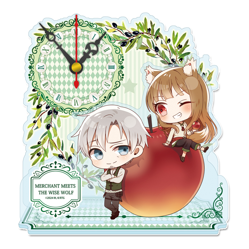 狼と香辛料 MERCHANT MEETS THE WISE WOLF_ぷちちょこミニアクリル置時計【リンゴ】