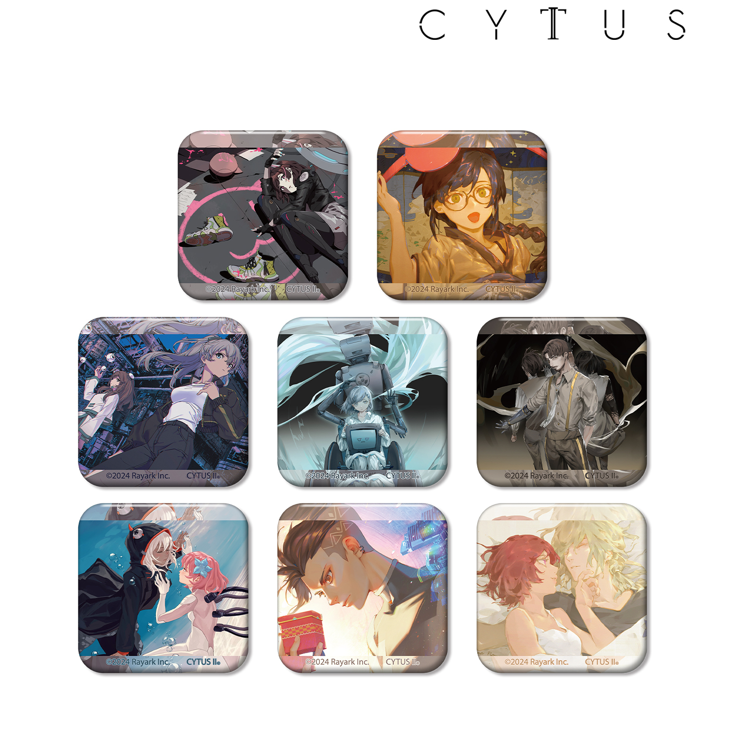 Cytus II_トレーディング楽曲イラストスクエア缶バッジ(単位/BOX)【コンプリートBOX/8個入り】