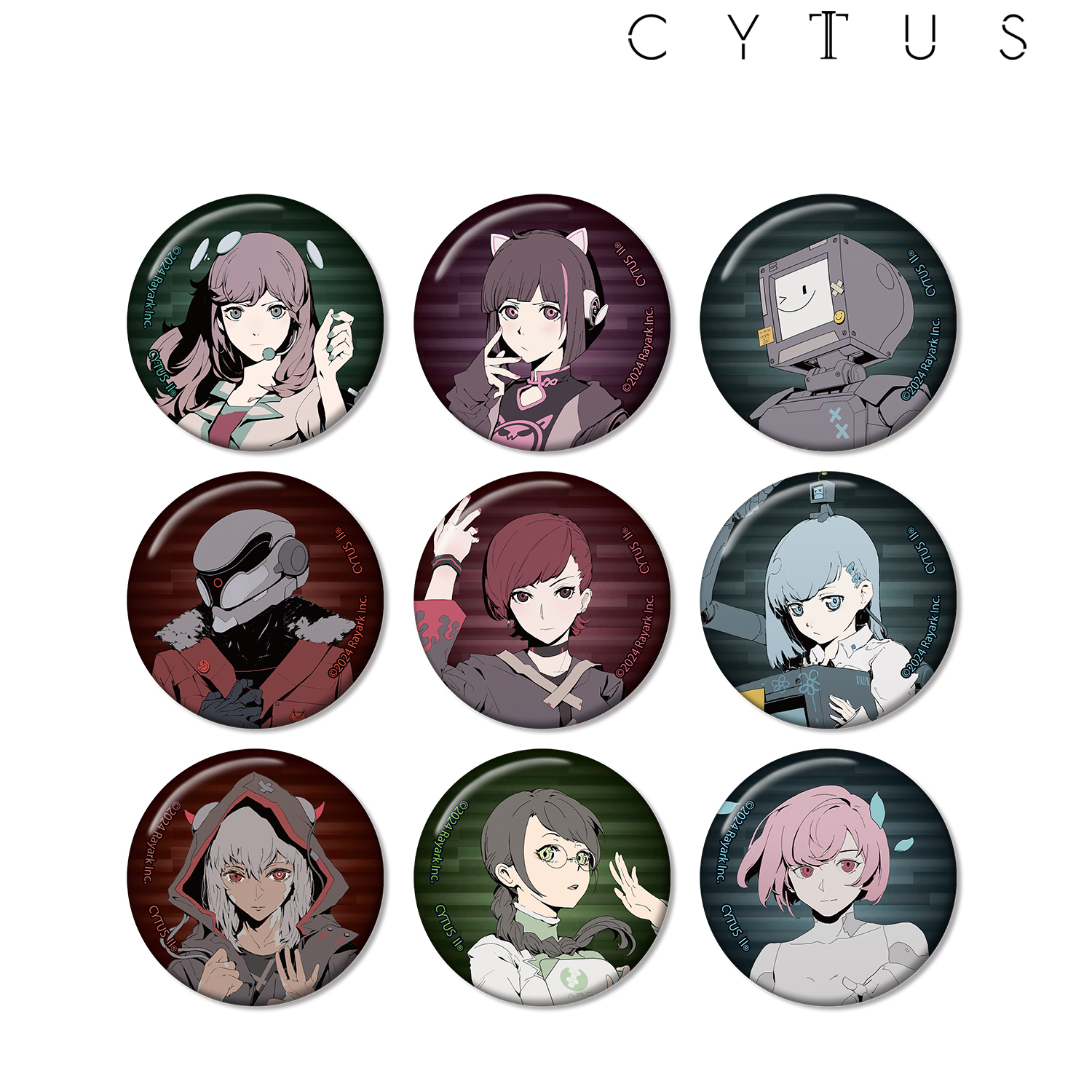 Cytus II_トレーディング 缶バッジ ver.A(単位/BOX)【コンプリートBOX/9個入り】