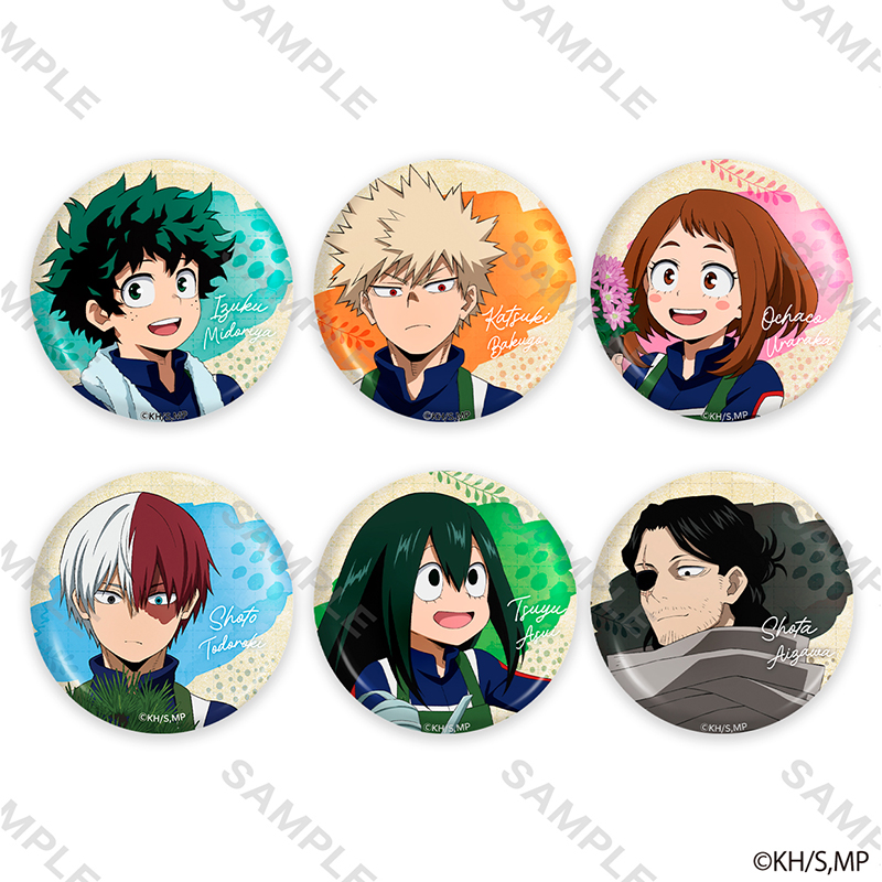 僕のヒーローアカデミア_トレーディングマット缶バッジ 園芸員　【BOX／6個入り】