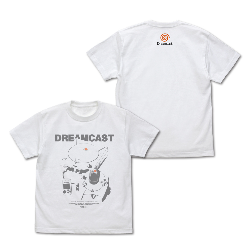 ドリームキャスト_Lサイズ_ゲームコンソール Tシャツ/WHITE