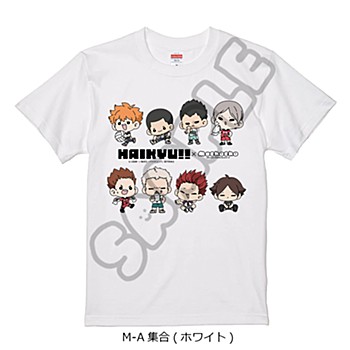 ハイキュー!!_Mサイズ_みんなmochocho化大作戦! 第1弾 Tシャツ M-A 集合 ホワイト 