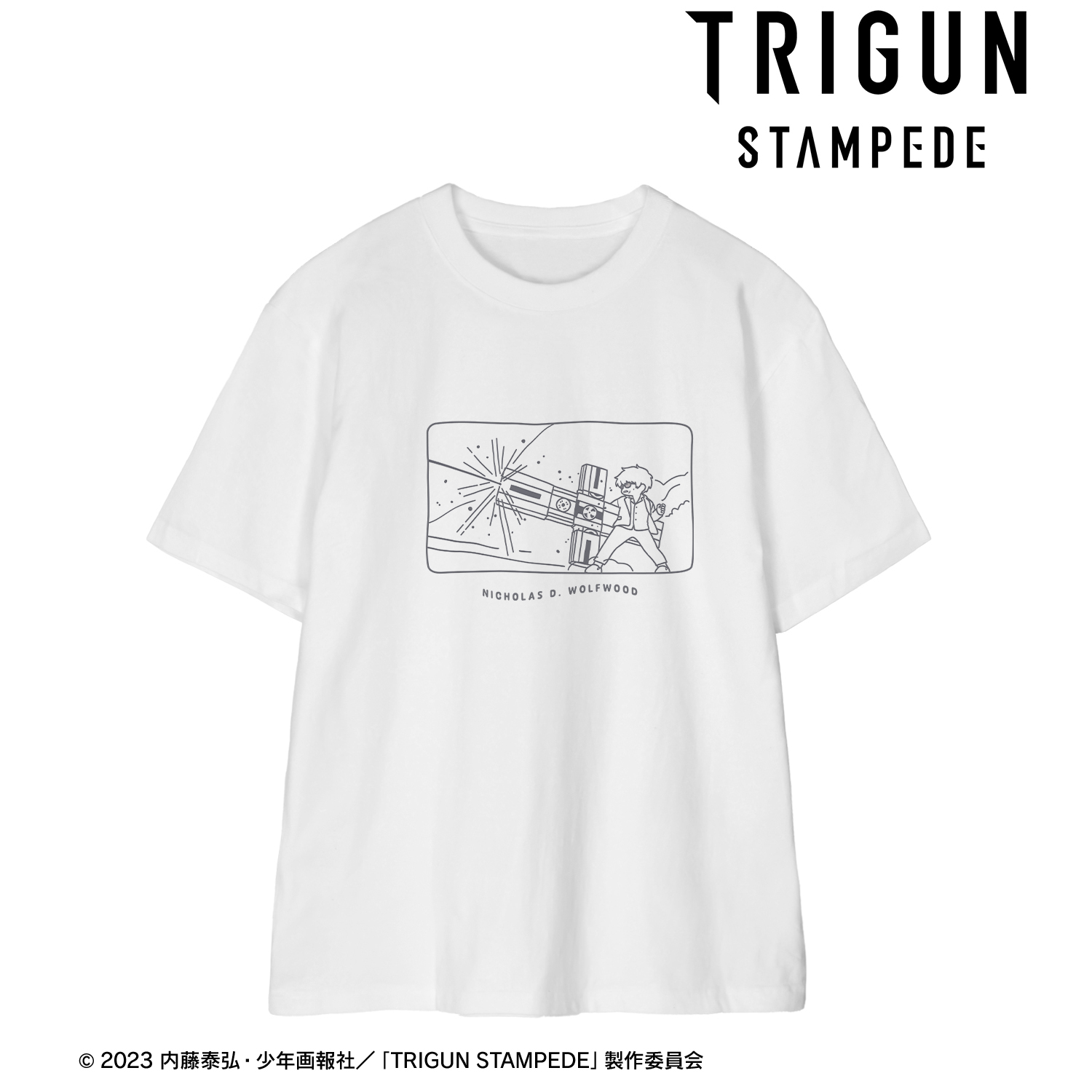 TRIGUN STAMPEDE_(サイズ/XXL)_ニコラス・D・ウルフウッド ゆるコマ Tシャツレディース