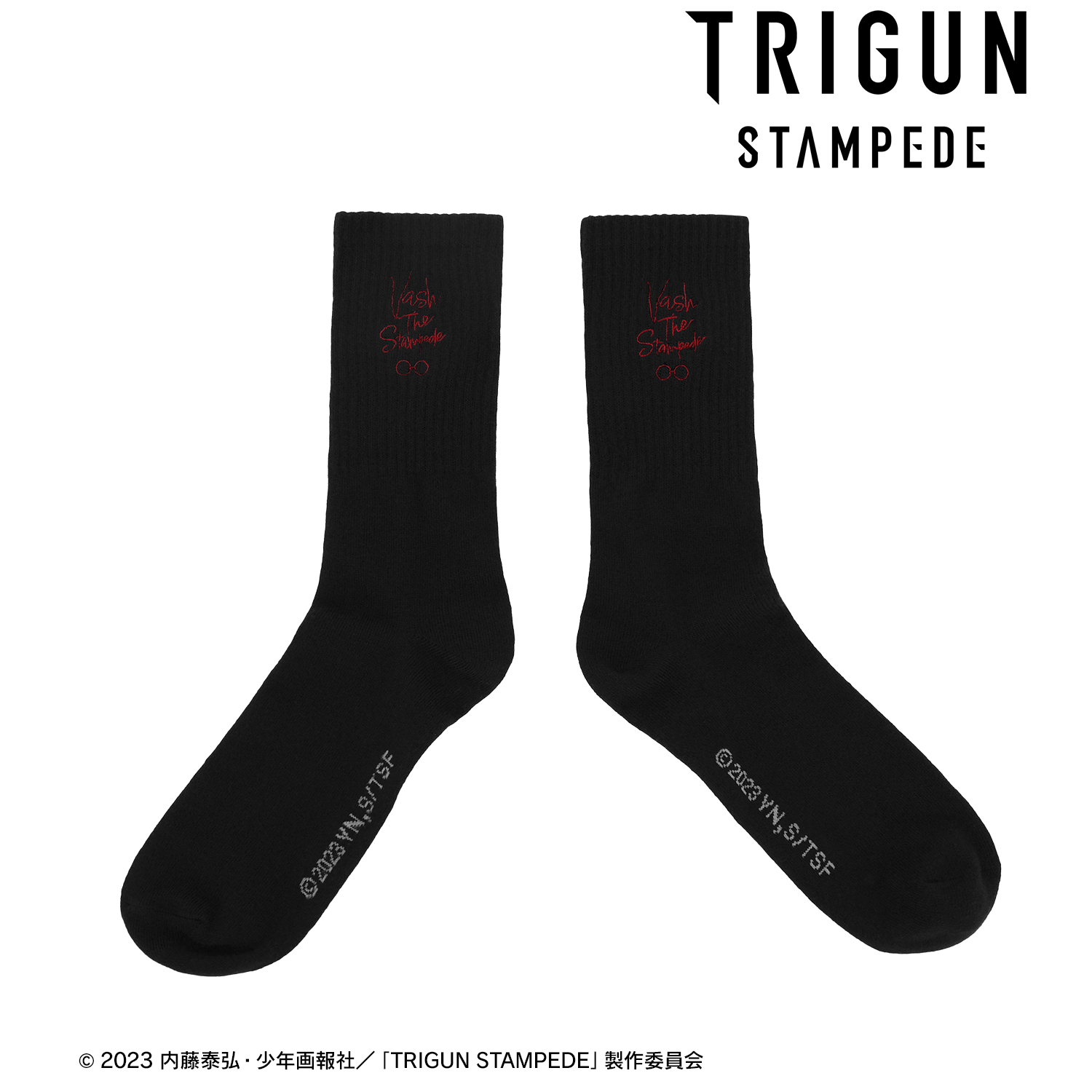 TRIGUN STAMPEDE_(サイズ/24-26cm相当)_ヴァッシュ・ザ・スタンピード ワンポイント刺繍靴下ユニセックス