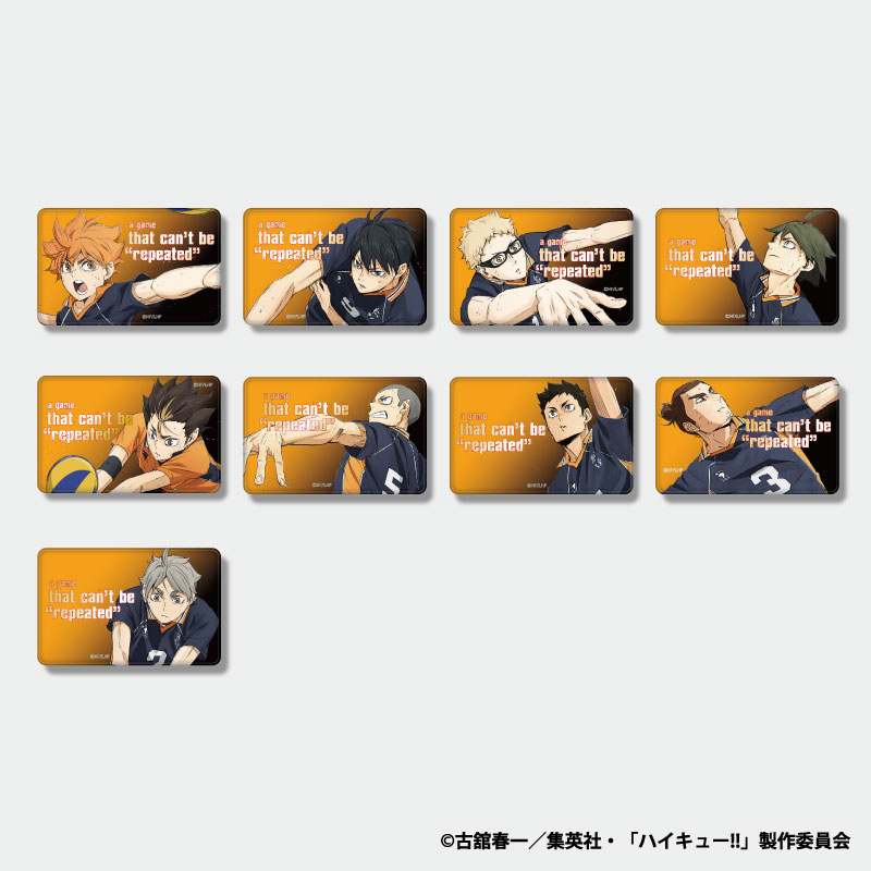 ハイキュー フルカラー 箔押し 缶バッジ 遠征 ユニフォーム 1BOX