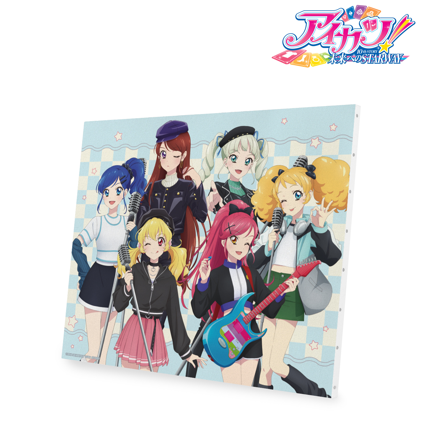 アイカツ！ 10th STORY ?未来へのSTARWAY?_描き下ろし 集合 カジュアルロックver. BIGキャンバスボード