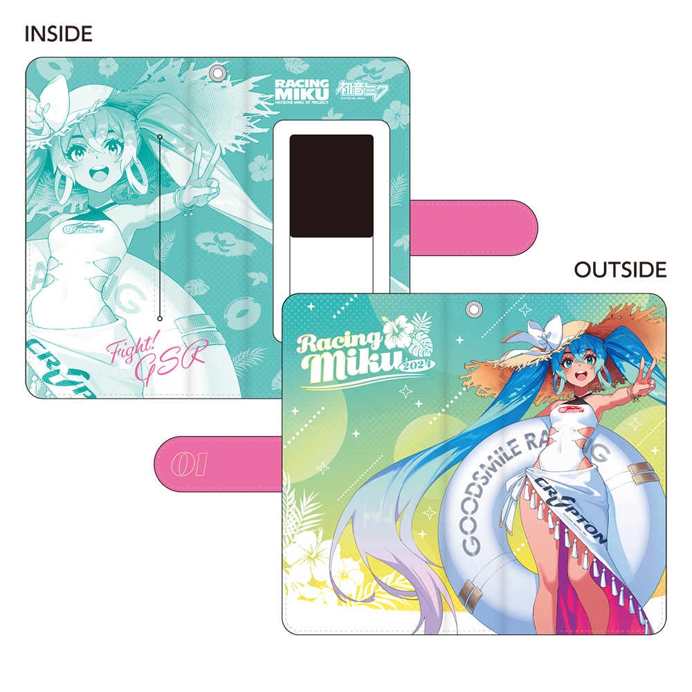 初音ミク GTプロジェクト_レーシングミク 2024 Tropical Ver. 手帳型スマートフォンケース
