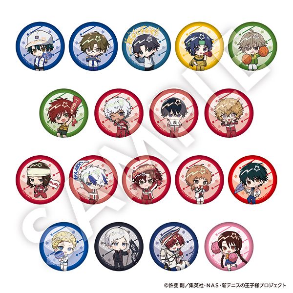 新テニスの王子様_フレフレ缶バッジVol.1 全18種 【BOX／18個入り