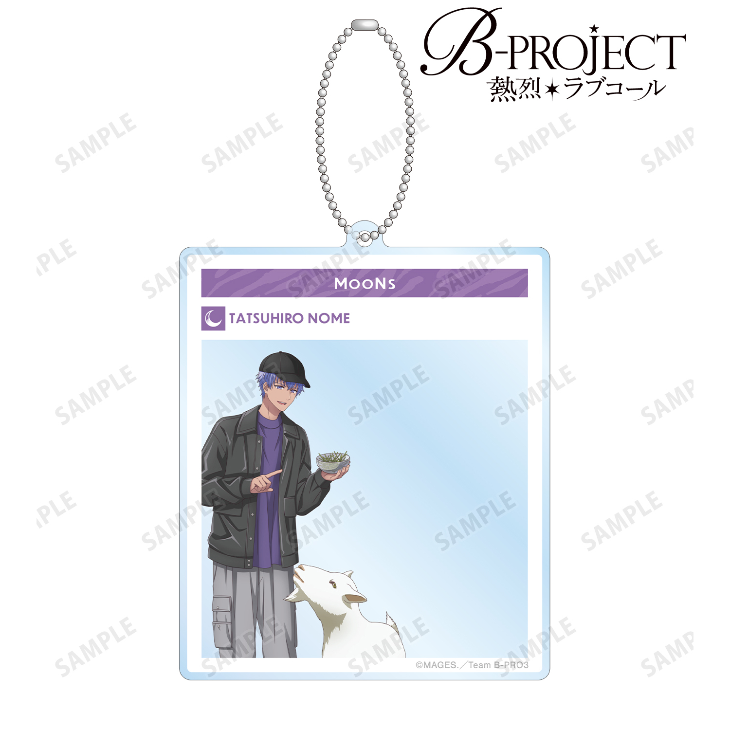 B-PROJECT ?熱烈＊ラブコール?_描き下ろし 野目 龍広 動物とのふれあいver. SNS風BIGアクリルキーホルダー