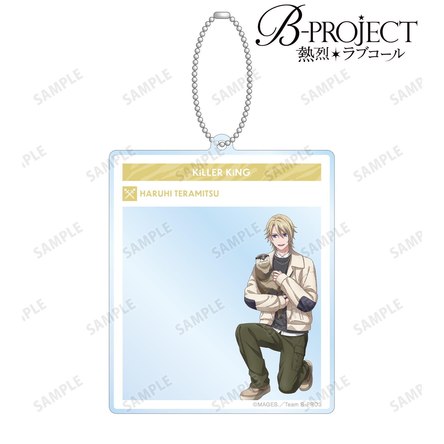 B-PROJECT ?熱烈＊ラブコール?_描き下ろし 寺光 遙日 動物とのふれあいver. SNS風BIGアクリルキーホルダー