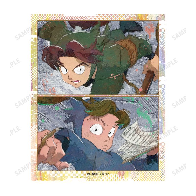 忍たま乱太郎_山田利吉＆小松田秀作 grunge CANVAS キャンバスボード