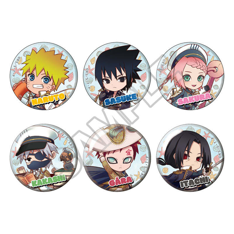 NARUTO-ナルト- 疾風伝_petitry マリンルック 缶バッジ 【BOX／6パック入り】