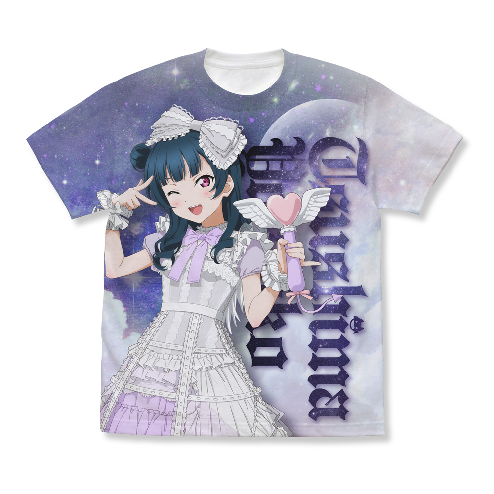 ラブライブ!サンシャイン!!_サイズXL_描き下ろし 津島善子 フルグラフィックTシャツ ソロコンサートver./WHITE