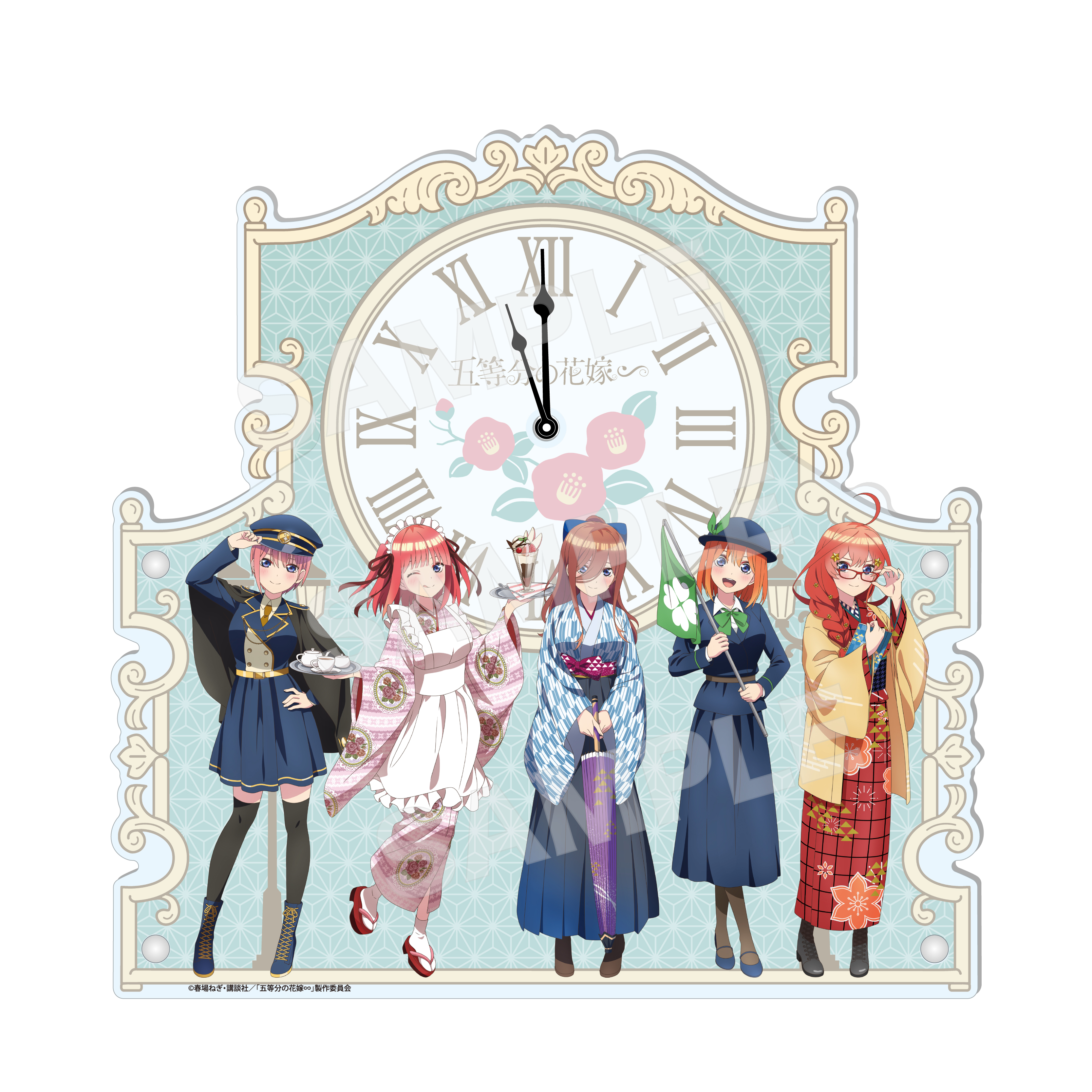 五等分の花嫁∽_アクリル時計 /01 集合(大正ロマンver.)
