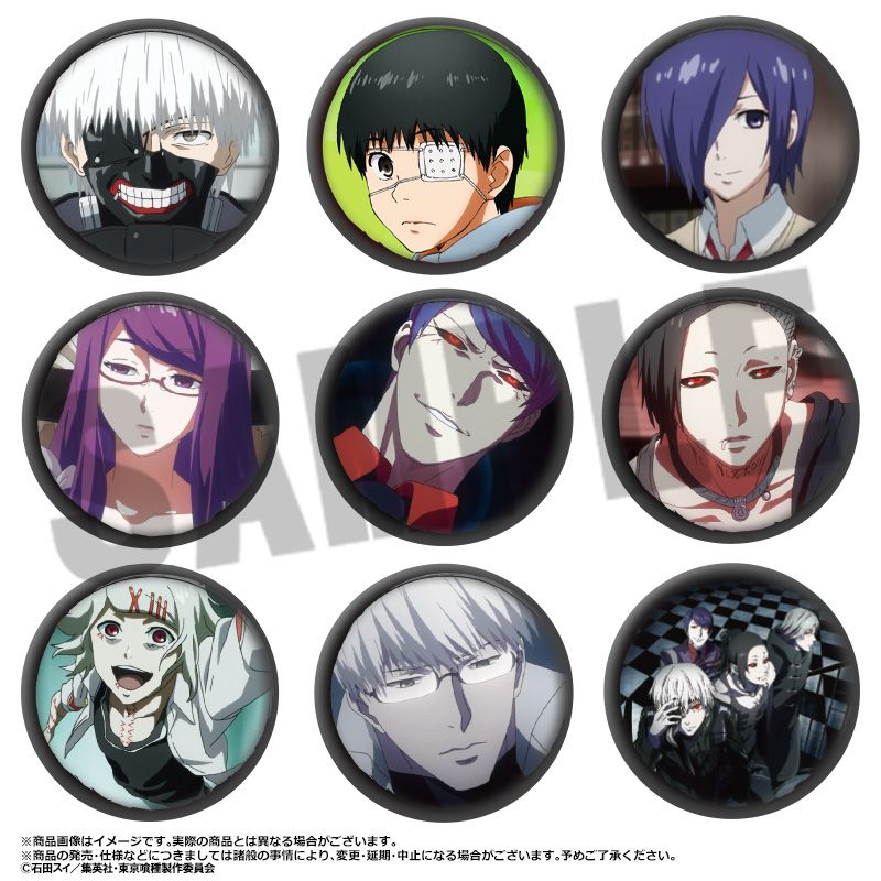 東京喰種トーキョーグール_トレーディング缶バッジ【BOX／9パック入り