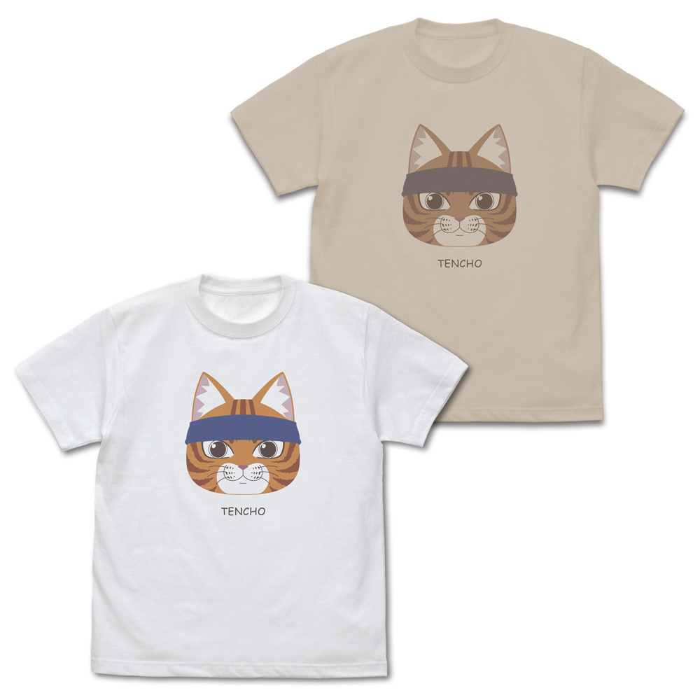 ラーメン赤猫_Lサイズ_文蔵の「TENCHO」 Tシャツ/LIGHT BEIGE