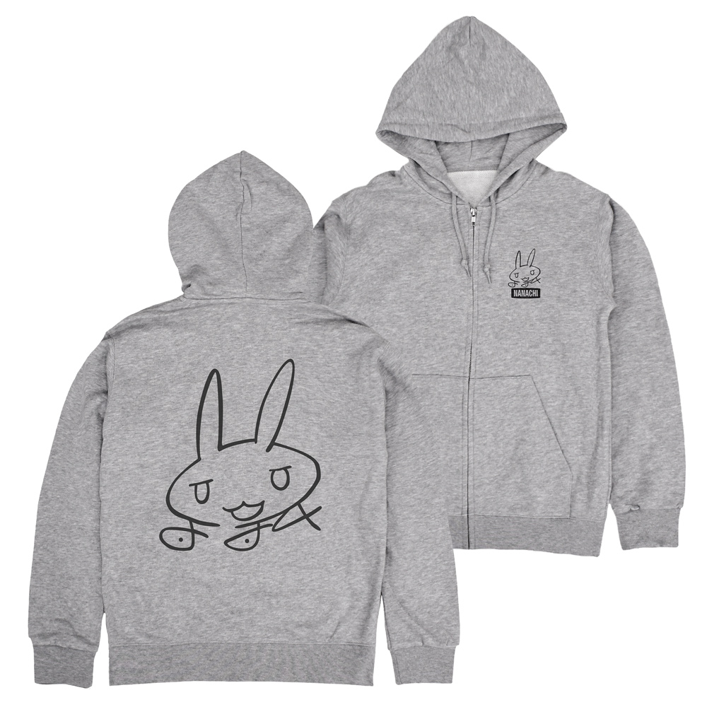 メイドインアビス 烈日の黄金郷_サイズM_ナナチのサイン ジップパーカー/MIX GRAY