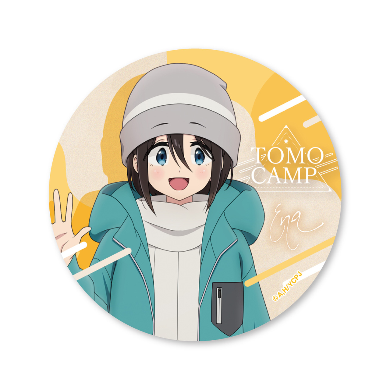 ゆるキャン△ SEASON3_(75mm)_ともキャン△2024　恵那 缶バッジ