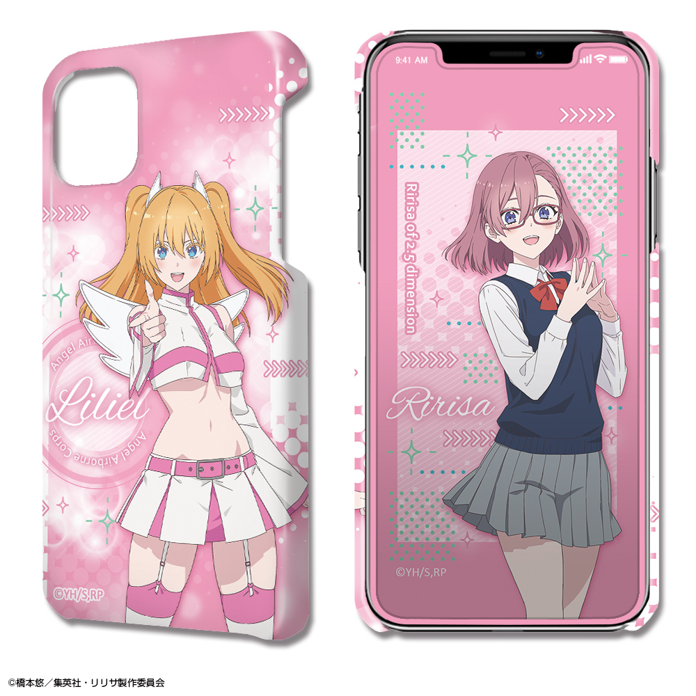 2.5次元の誘惑_iPhone 12/12 Pro_デザジャケット ケース＆保護シート デザイン01(天乃リリサ/リリエル 天使空挺隊)