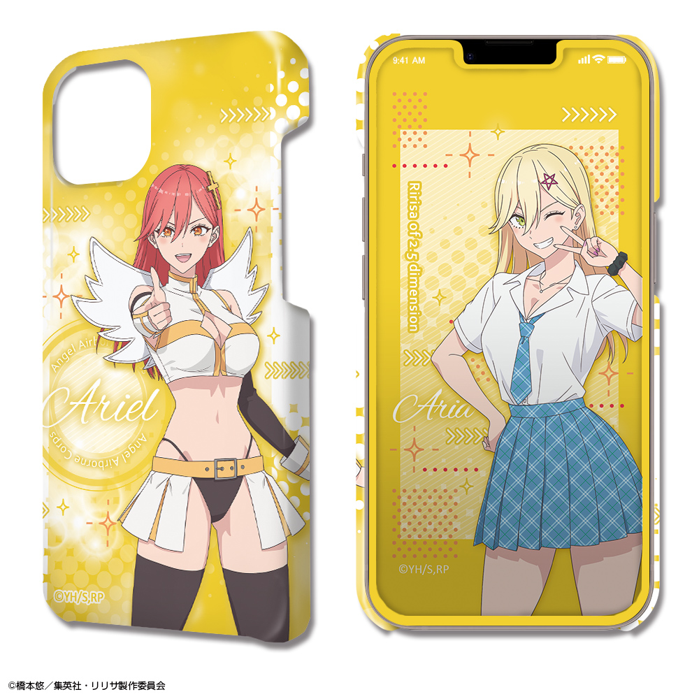 2.5次元の誘惑_iPhone 13_デザジャケット ケース＆保護シート デザイン04(喜咲アリア/アリエル 天使空挺隊)
