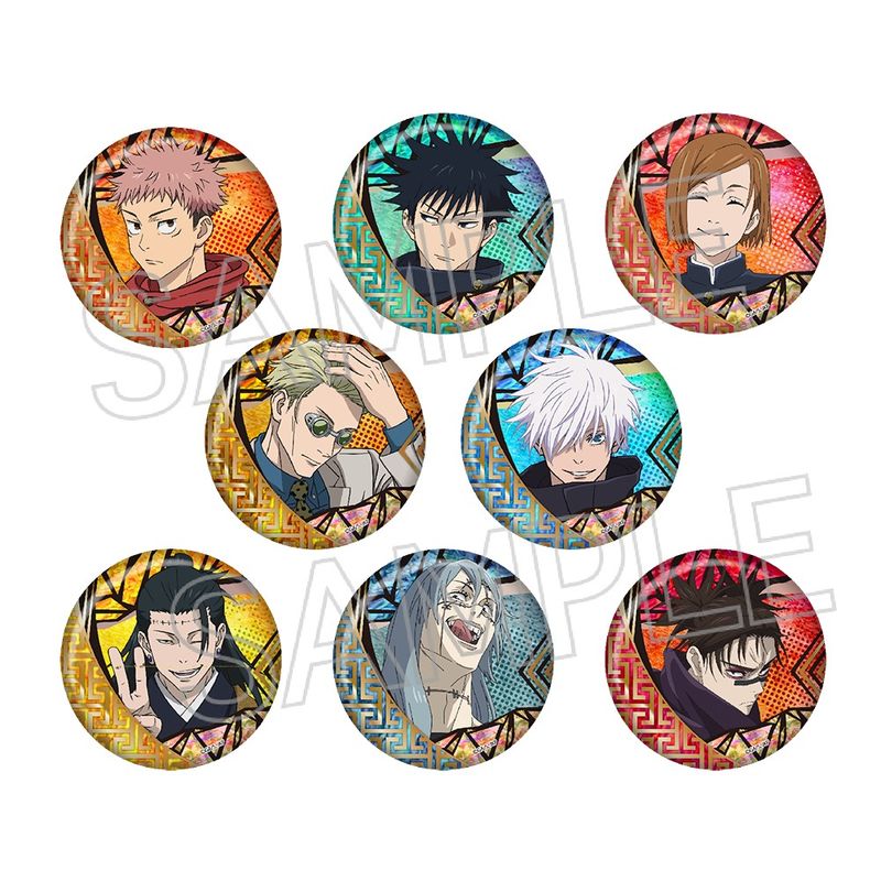 呪術廻戦_螺鈿風シリーズ 箔押し缶バッジ Vol.2【BOX／8個入り