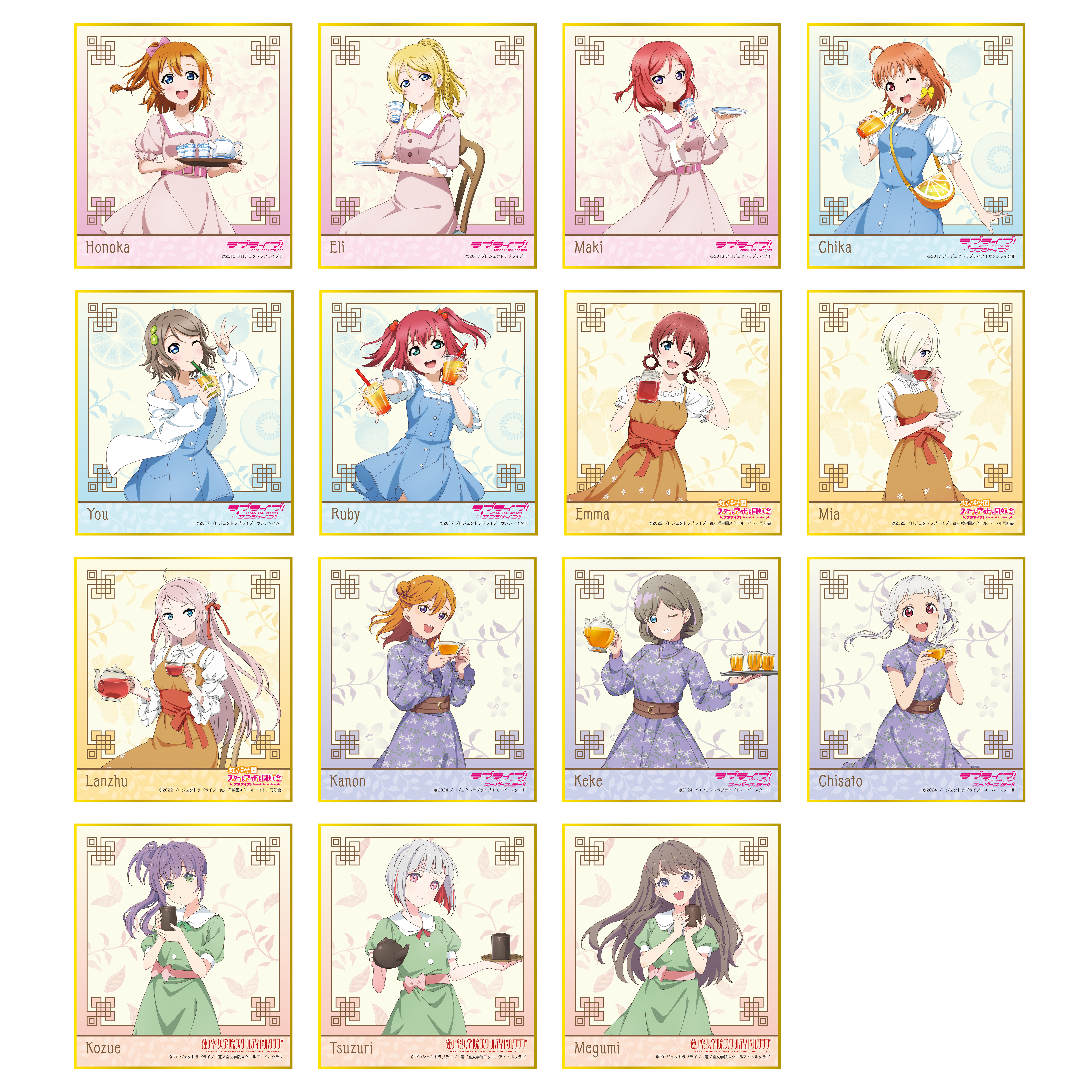 ラブライブ！School idol project_ミニ色紙コレクション／アジアツアーフェアver.　【BOX／15パック入り】