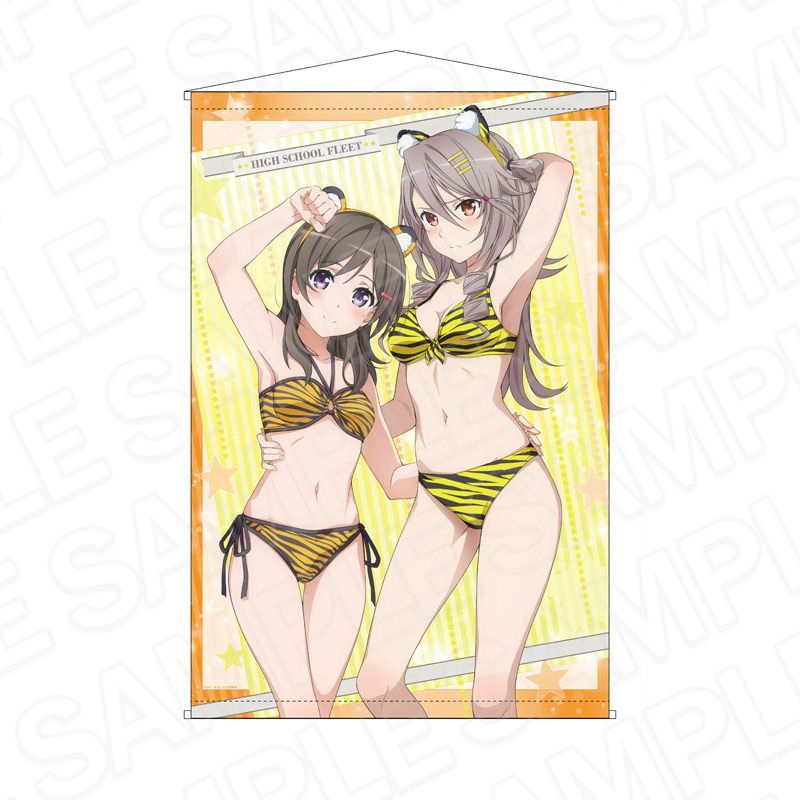 劇場版 ハイスクール・フリート_B1タペストリー もえか&十海 虎ビキニ